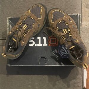 5.11 Tactical Men's Brown and Yellow Athletic Shoes
